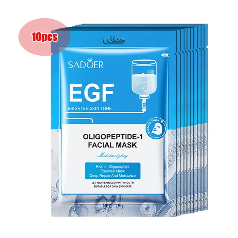 10/20Pcs Vitamin E Hyaluronic Acid Oligopeptide Facial Mask Whitening Moisturizing Hydrating Oil-Control Sheet Face Mask Care